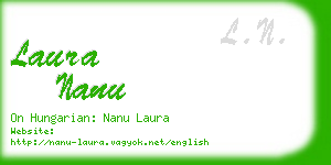 laura nanu business card